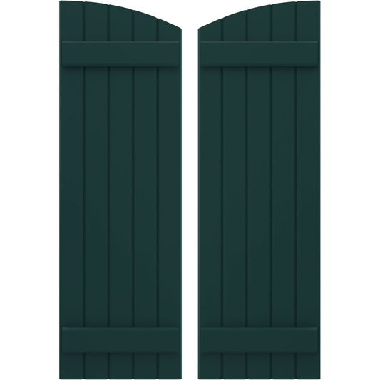 Ekena Millwork 17.5-in W x 68-in H Thermal Green Paintable/Stainable Board and batten Wood Exterior Shutters ( 2 -Pack )