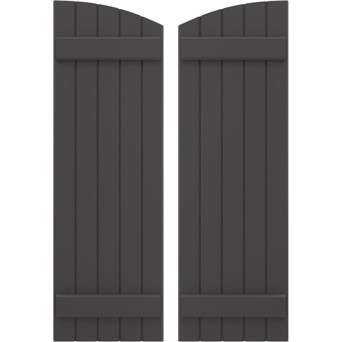 Ekena Millwork 17.5-in W x 76-in H Shadow Mountain Paintable/Stainable Board and batten Spaced with z-bar Wood Exterior Shutters ( 2 -Pack )