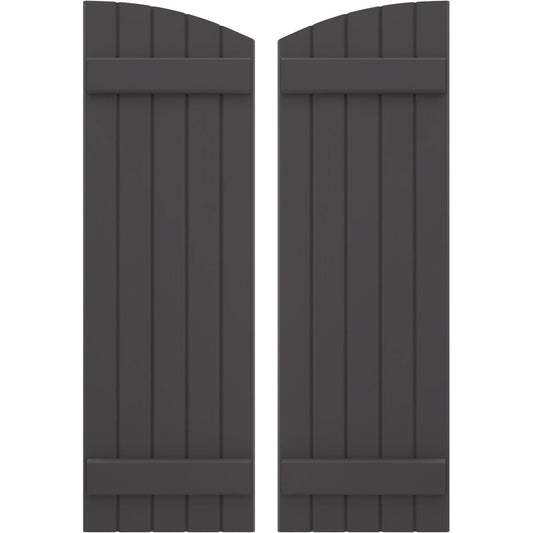 Ekena Millwork 17.5-in W x 76-in H Shadow Mountain Paintable/Stainable Board and batten Spaced with z-bar Wood Exterior Shutters ( 2 -Pack )