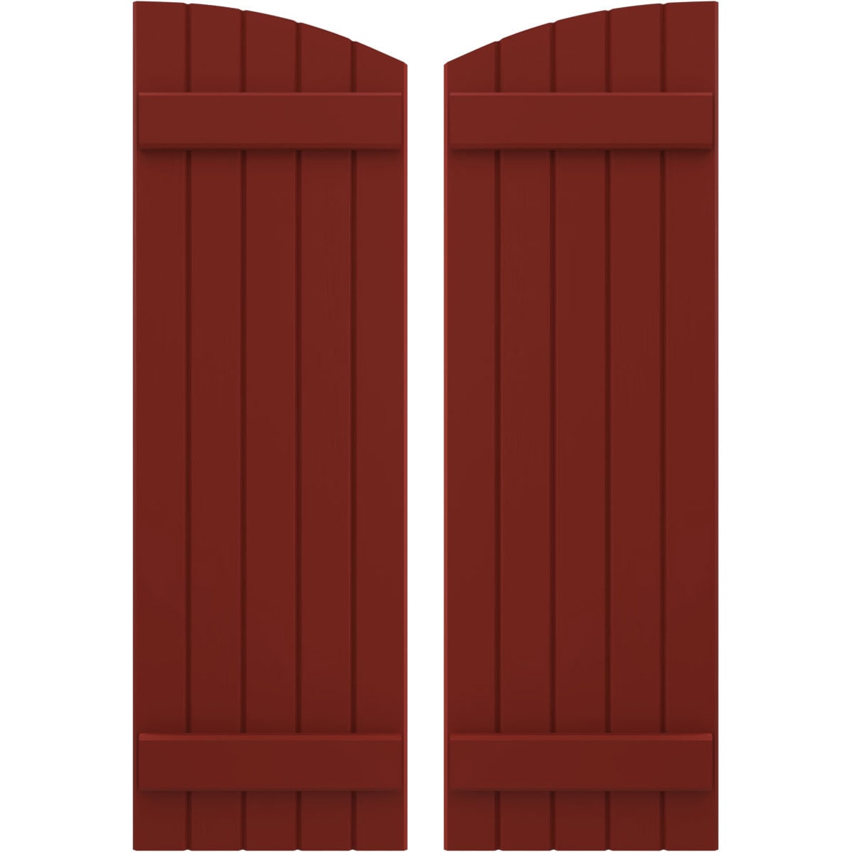 Ekena Millwork 17.5-in W x 78-in H Pepper Red Paintable/Stainable Board and batten Spaced Wood Exterior Shutters ( 2 -Pack )