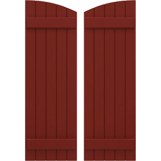 Ekena Millwork 17.5-in W x 78-in H Pepper Red Paintable/Stainable Board and batten Spaced Wood Exterior Shutters ( 2 -Pack )