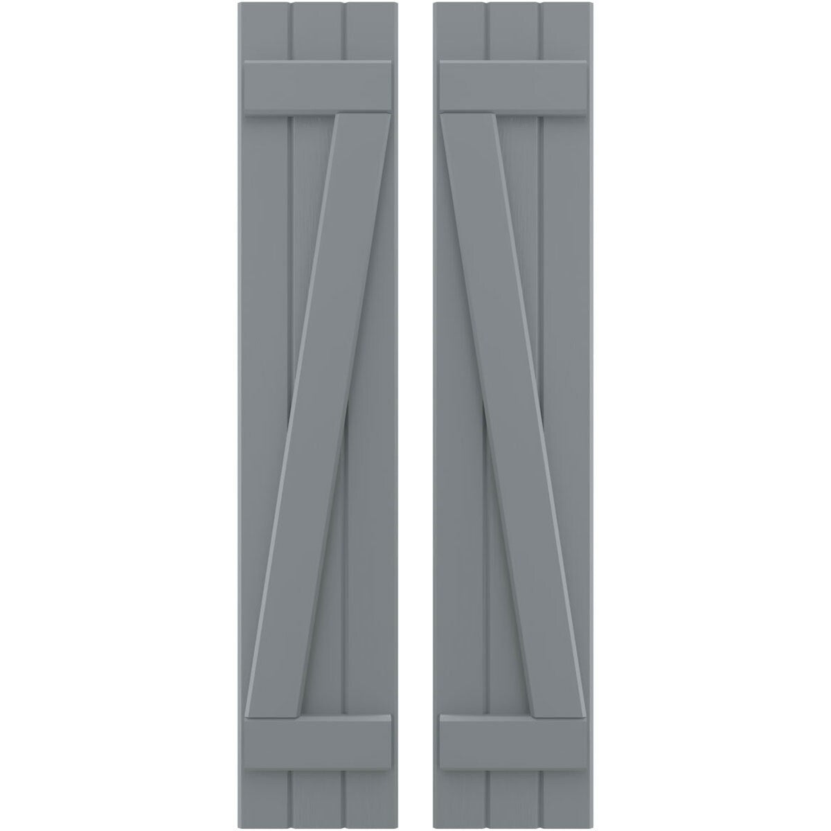 Ekena Millwork 10.5-in W x 65-in H Ocean Swell Paintable/Stainable Board and batten Wood Exterior Shutters ( 2 -Pack )