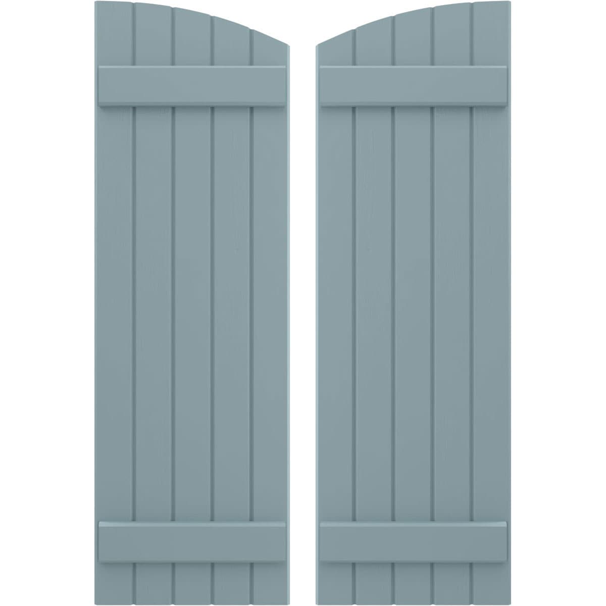 Ekena Millwork 17.5-in W x 81-in H Peaceful Blue Paintable/Stainable Board and batten Framed Wood Exterior Shutters ( 2 -Pack )