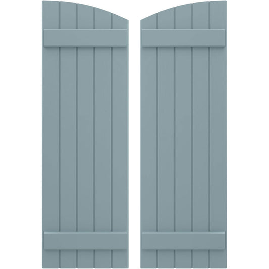 Ekena Millwork 17.5-in W x 81-in H Peaceful Blue Paintable/Stainable Board and batten Framed Wood Exterior Shutters ( 2 -Pack )