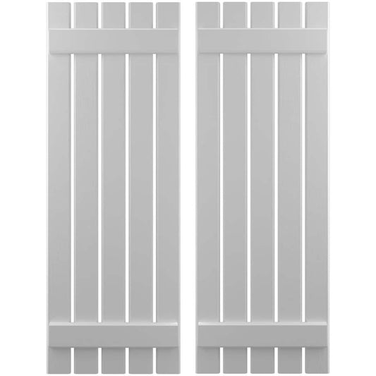 Ekena Millwork 19.5-in W x 73-in H Primed Paintable/Stainable Board and batten Z-bar Wood Exterior Shutters ( 2 -Pack )
