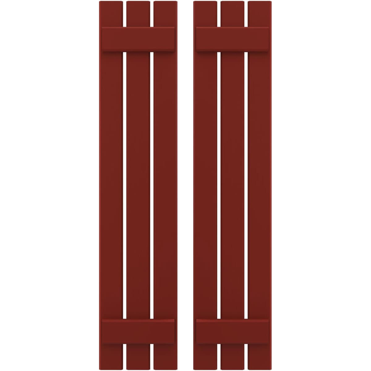 Ekena Millwork 11.5-in W x 83-in H Pepper Red Board and batten Spaced Wood Exterior Shutters ( 2 -Pack )