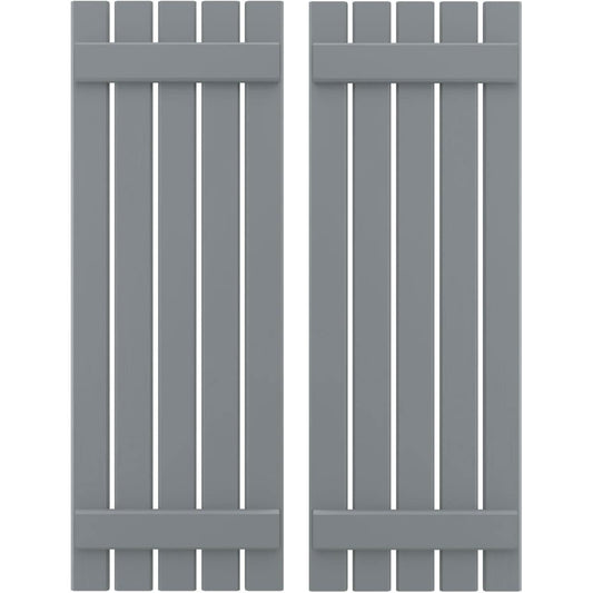 Ekena Millwork 19.5-in W x 78-in H Ocean Swell Board and batten Wood Exterior Shutters ( 2 -Pack )