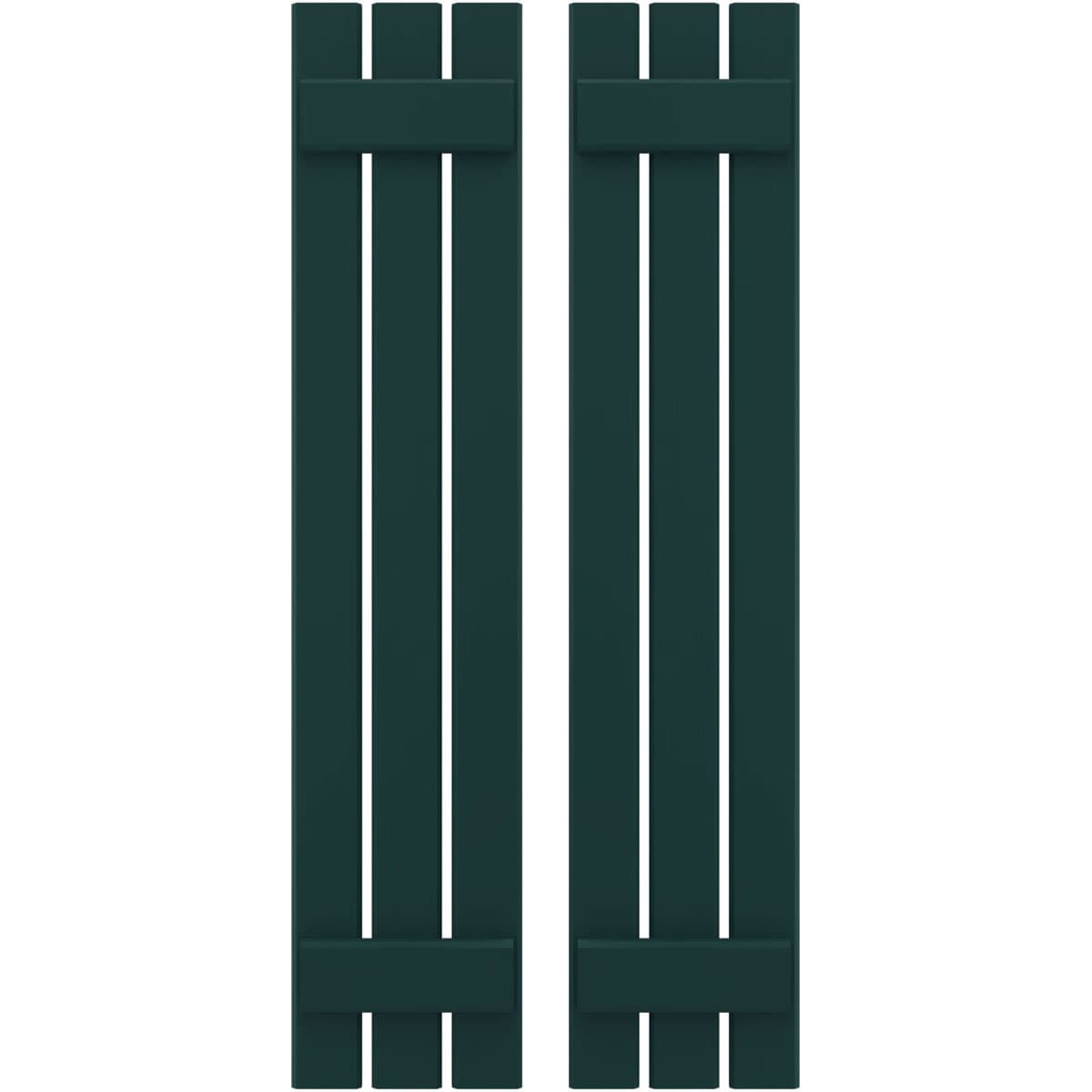 Ekena Millwork 11.5-in W x 50-in H Thermal Green Board and batten Wood Exterior Shutters ( 2 -Pack )