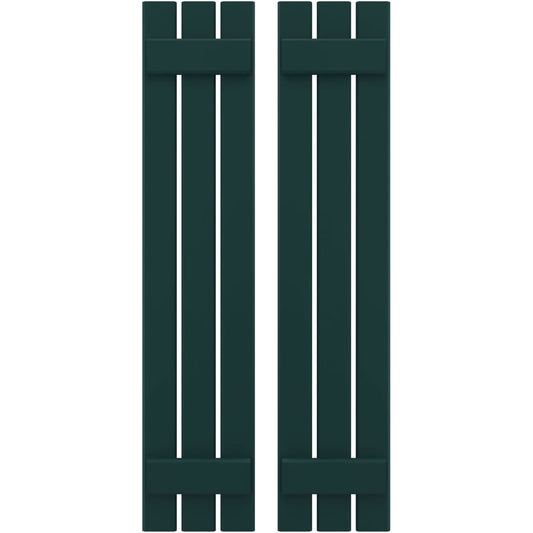 Ekena Millwork 11.5-in W x 73-in H Thermal Green Board and batten Framed Wood Exterior Shutters ( 2 -Pack )