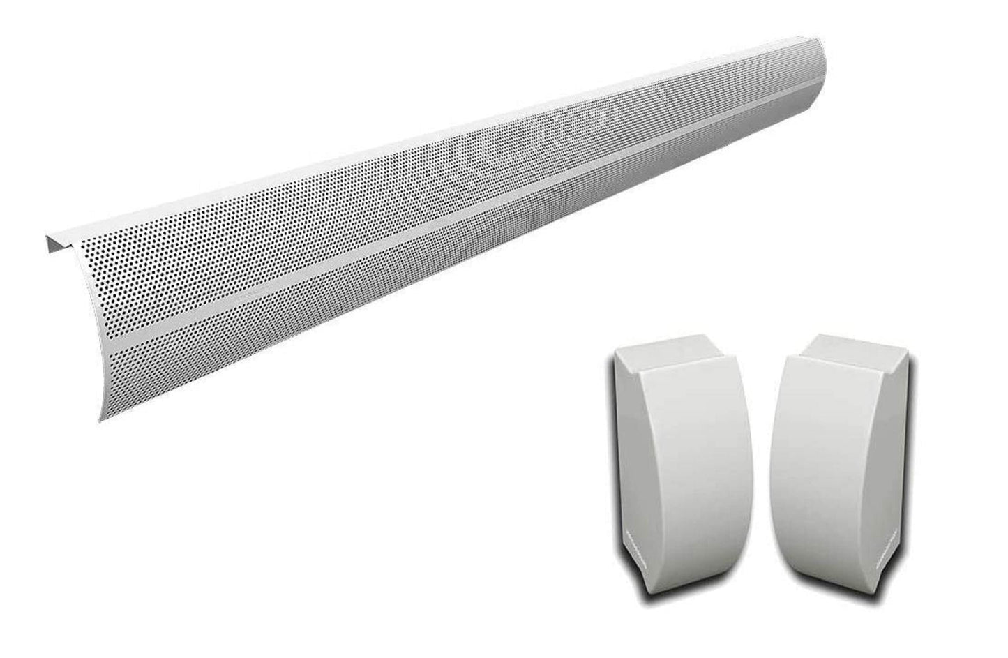 Baseboarders Elliptus 6-ft Hydronic Slip-on Baseboard Heater Cover with end caps