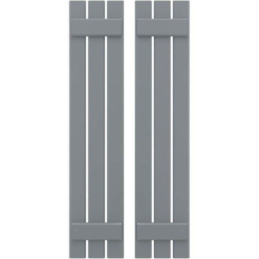 Ekena Millwork 11.5-in W x 52-in H Ocean Swell Board and batten Wood Exterior Shutters ( 2 -Pack )