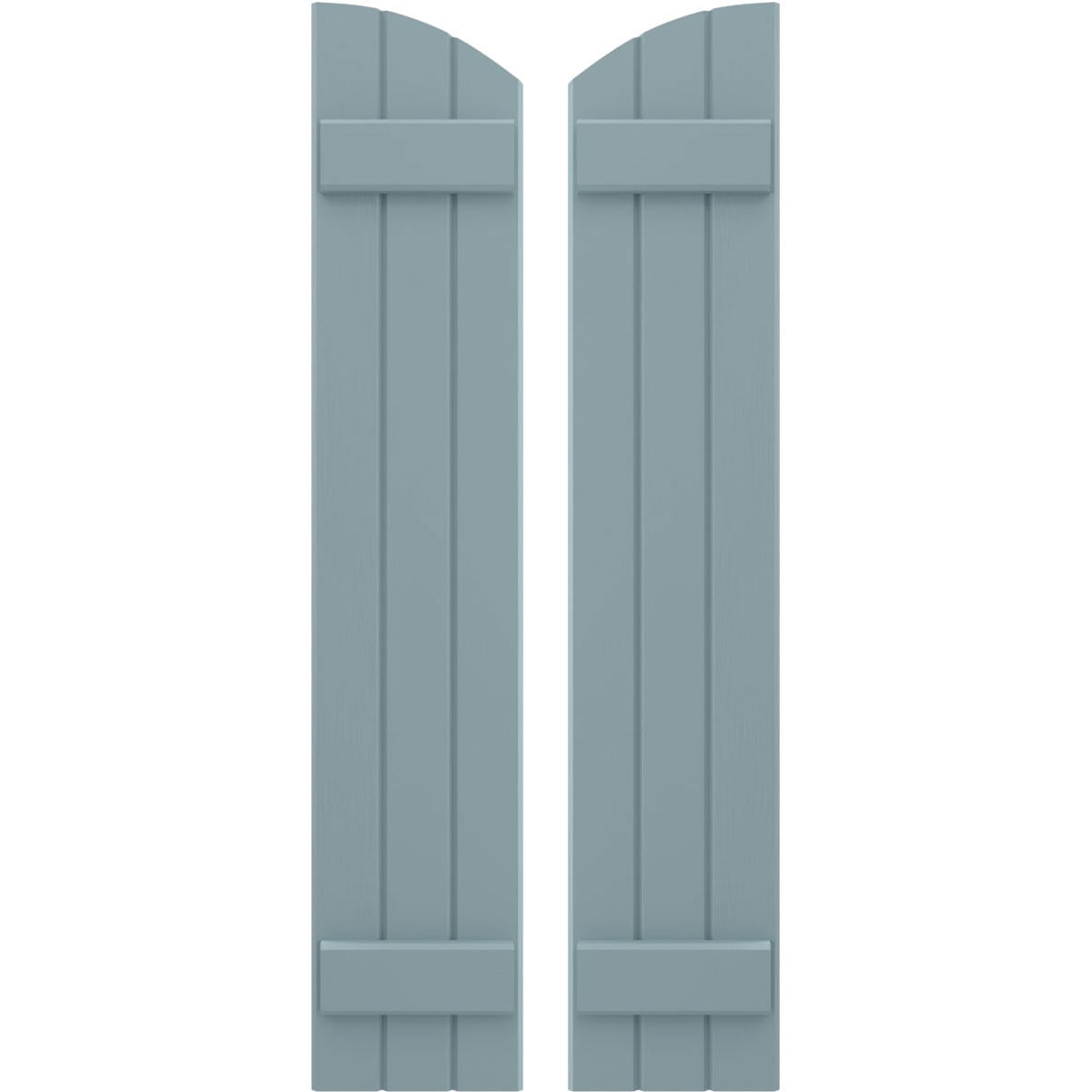 Ekena Millwork 10.5-in W x 81-in H Peaceful Blue Paintable/Stainable Board and batten Wood Exterior Shutters ( 2 -Pack )