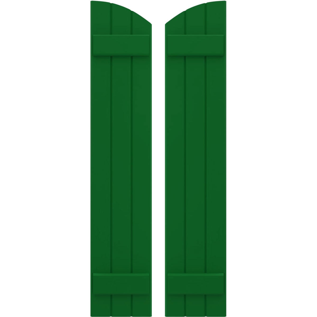 Ekena Millwork 10.5-in W x 75-in H Viridian Green Paintable/Stainable Board and batten Wood Exterior Shutters ( 2 -Pack )