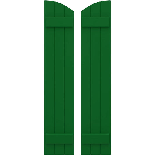 Ekena Millwork 10.5-in W x 75-in H Viridian Green Paintable/Stainable Board and batten Wood Exterior Shutters ( 2 -Pack )