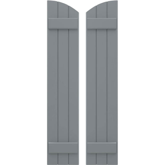Ekena Millwork 10.5-in W x 80-in H Ocean Swell Paintable/Stainable Board and batten Spaced with z-bar Wood Exterior Shutters ( 2 -Pack )