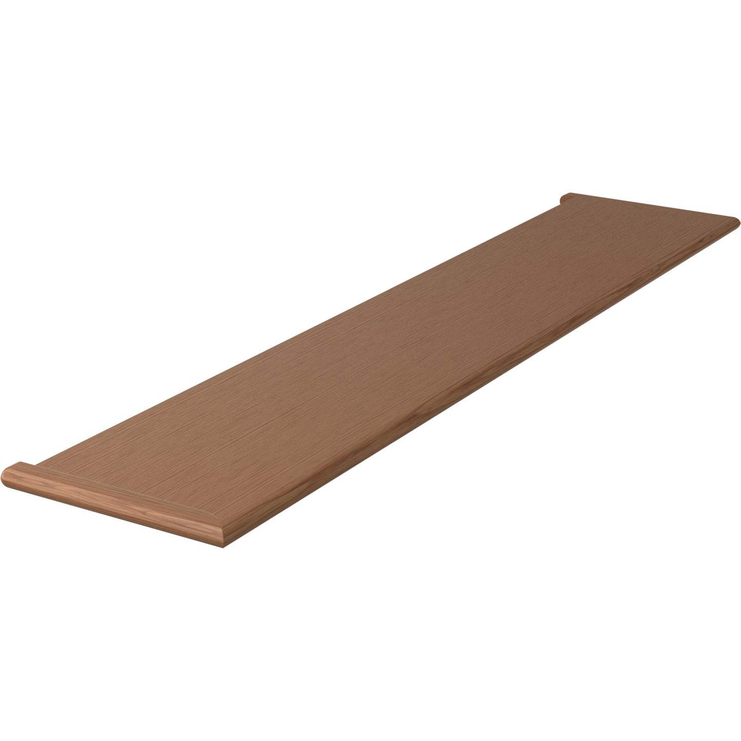 L.J. Smith Stair Systems 54-in x 11.5-in x 1-in Brown White oak Double return Bullnose Stair Tread