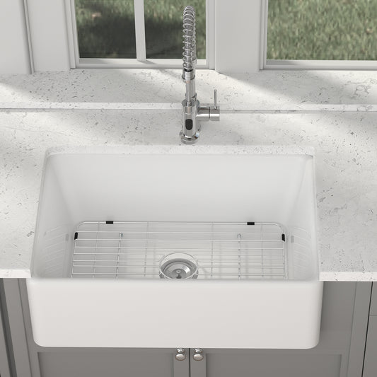 Lordear Undermount 30-in x 20-in Fireclay Single bowl Kitchen Sink