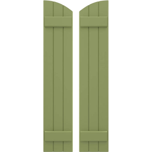 Ekena Millwork 10.5-in W x 80-in H Moss Green Paintable/Stainable Board and batten Wood Exterior Shutters ( 2 -Pack )