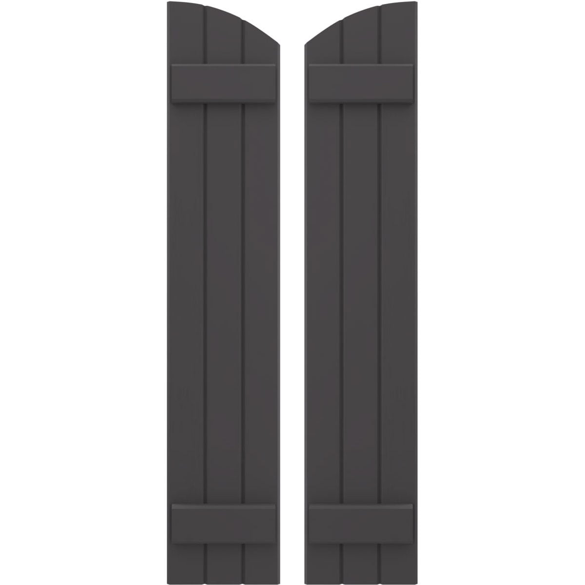 Ekena Millwork 10.5-in W x 67-in H Shadow Mountain Paintable/Stainable Board and batten Spaced Wood Exterior Shutters ( 2 -Pack )