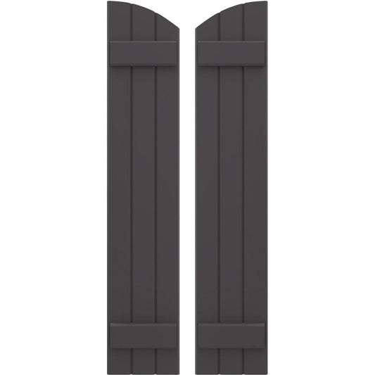 Ekena Millwork 10.5-in W x 67-in H Shadow Mountain Paintable/Stainable Board and batten Spaced Wood Exterior Shutters ( 2 -Pack )