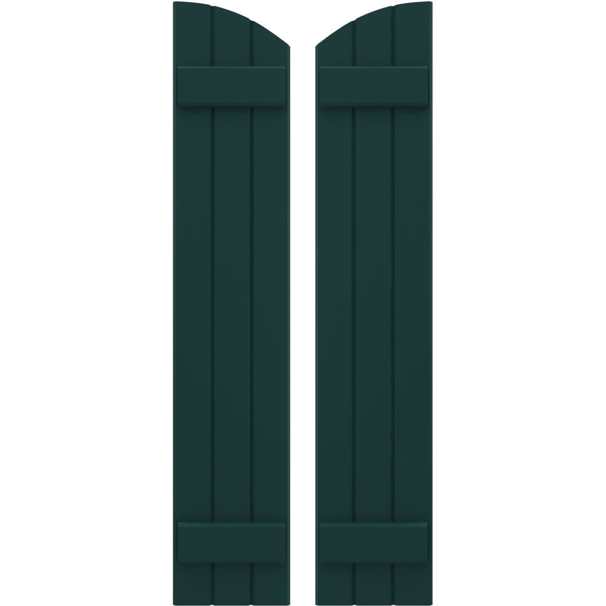 Ekena Millwork 10.5-in W x 49-in H Thermal Green Paintable/Stainable Board and batten Z-bar Wood Exterior Shutters ( 2 -Pack )
