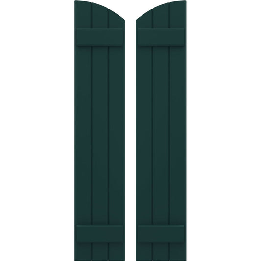 Ekena Millwork 10.5-in W x 67-in H Thermal Green Paintable/Stainable Board and batten Spaced Wood Exterior Shutters ( 2 -Pack )
