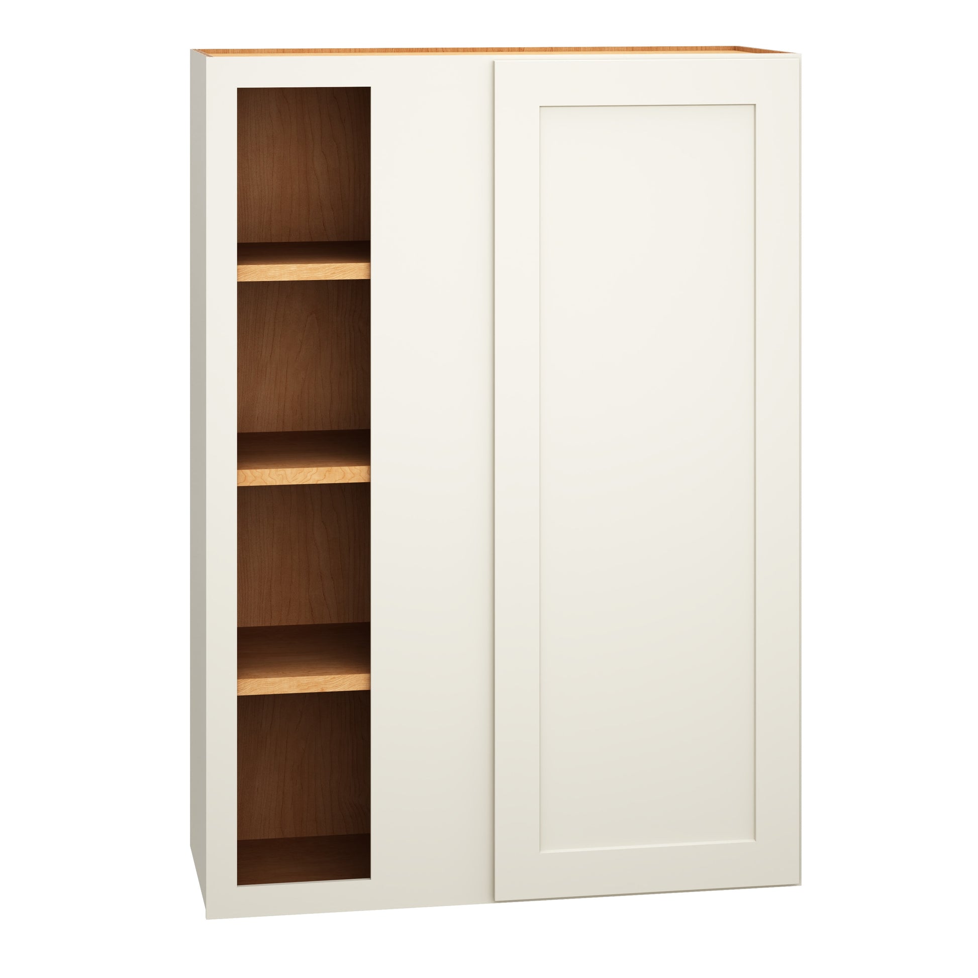 Diamond Express Jamestown 30-in W x 42-in H x 12-in D White Blind Corner Wall Fully Assembled Plywood Cabinet Recessed Panel Shaker