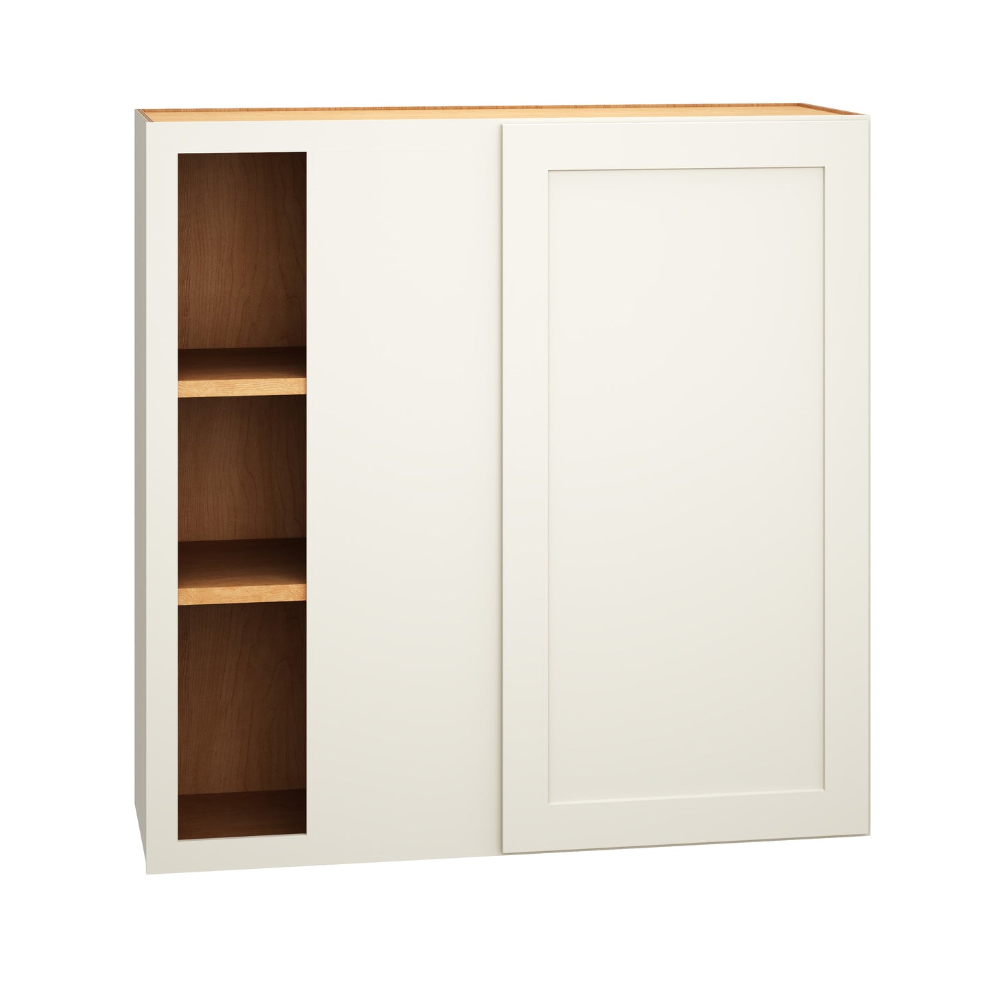 Diamond Express Jamestown 36-in W x 36-in H x 12-in D White Blind Corner Wall Fully Assembled Plywood Cabinet Recessed Panel Shaker