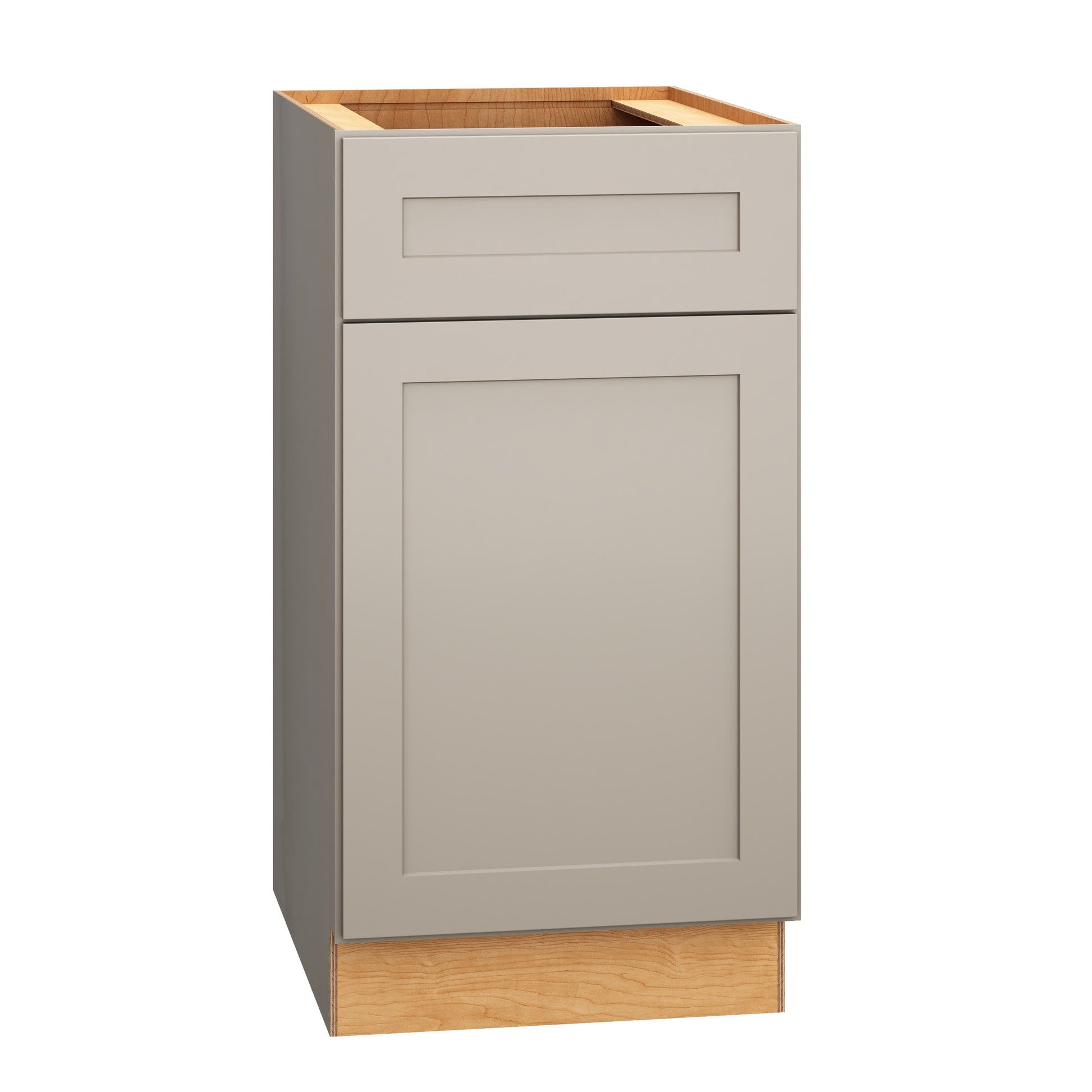 Diamond Express Jamestown 18-in W x 34.5-in H x 24-in D Cloud Gray Base Fully Assembled Plywood Cabinet Recessed Panel Shaker