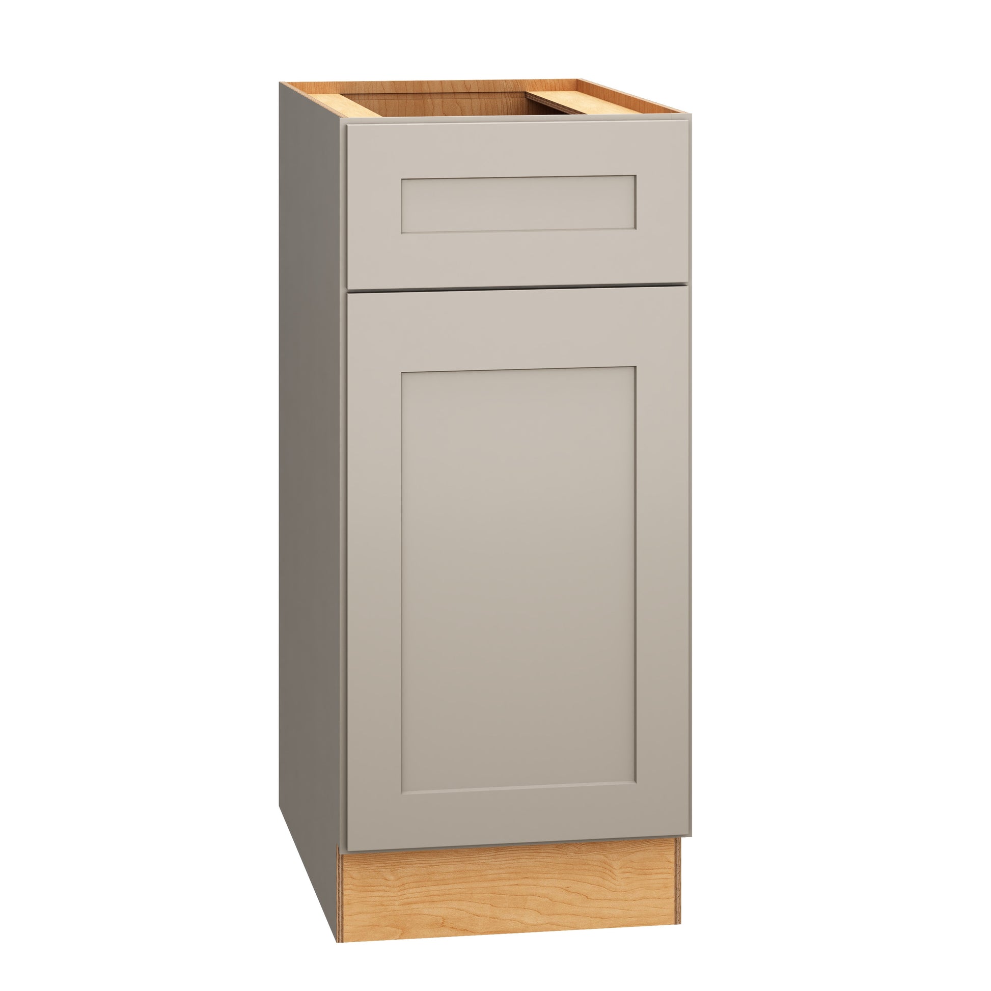 Diamond Express Jamestown 15-in W x 34.5-in H x 24-in D Cloud Gray Base Fully Assembled Plywood Cabinet Recessed Panel Shaker