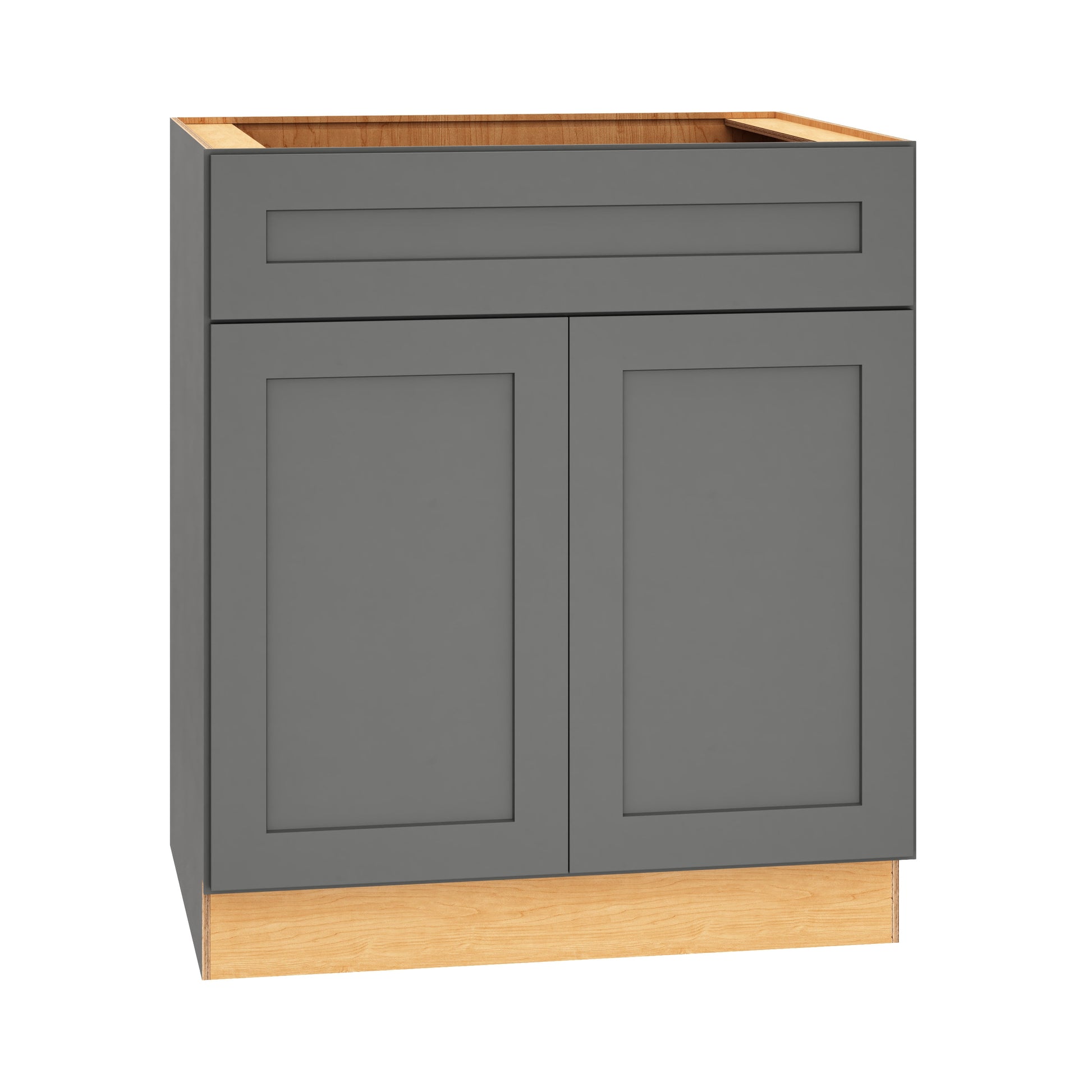 Diamond Express Jamestown 30-in W x 34.5-in H x 24-in D Moonstone Gray Sink Base Fully Assembled Plywood Cabinet Recessed Panel Shaker