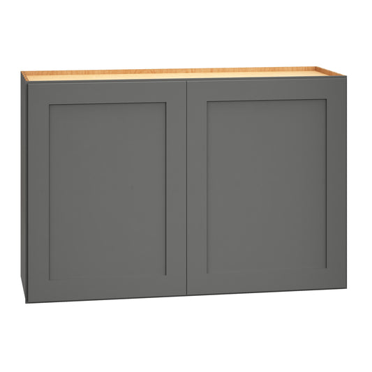 Diamond Express Jamestown 36-in W x 24-in H x 12-in D Moonstone Gray Wall Fully Assembled Plywood Cabinet Recessed Panel Shaker