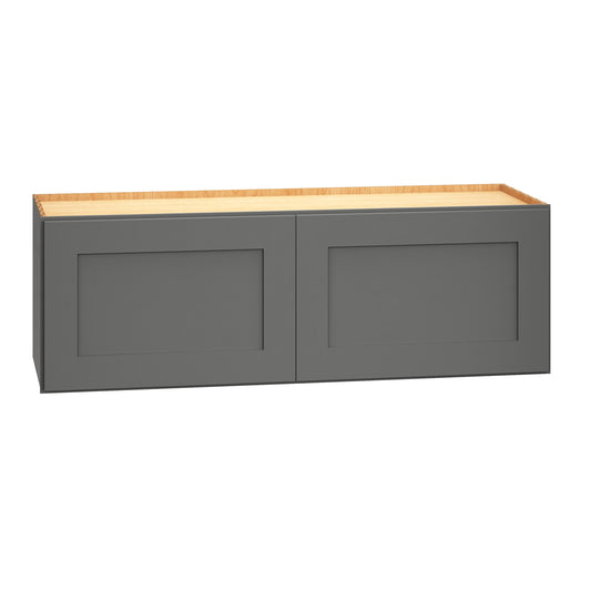 Diamond Express Jamestown 36-in W x 12-in H x 24-in D Moonstone Gray Wall Fully Assembled Plywood Cabinet Recessed Panel Shaker