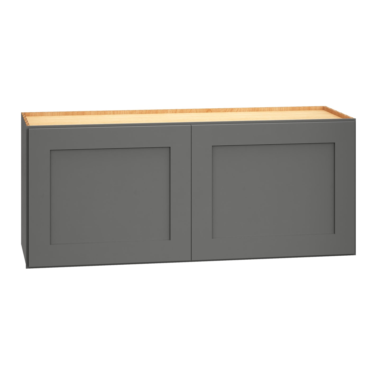 Diamond Express Jamestown 36-in W x 15-in H x 12-in D Moonstone Gray Wall Fully Assembled Plywood Cabinet Recessed Panel Square