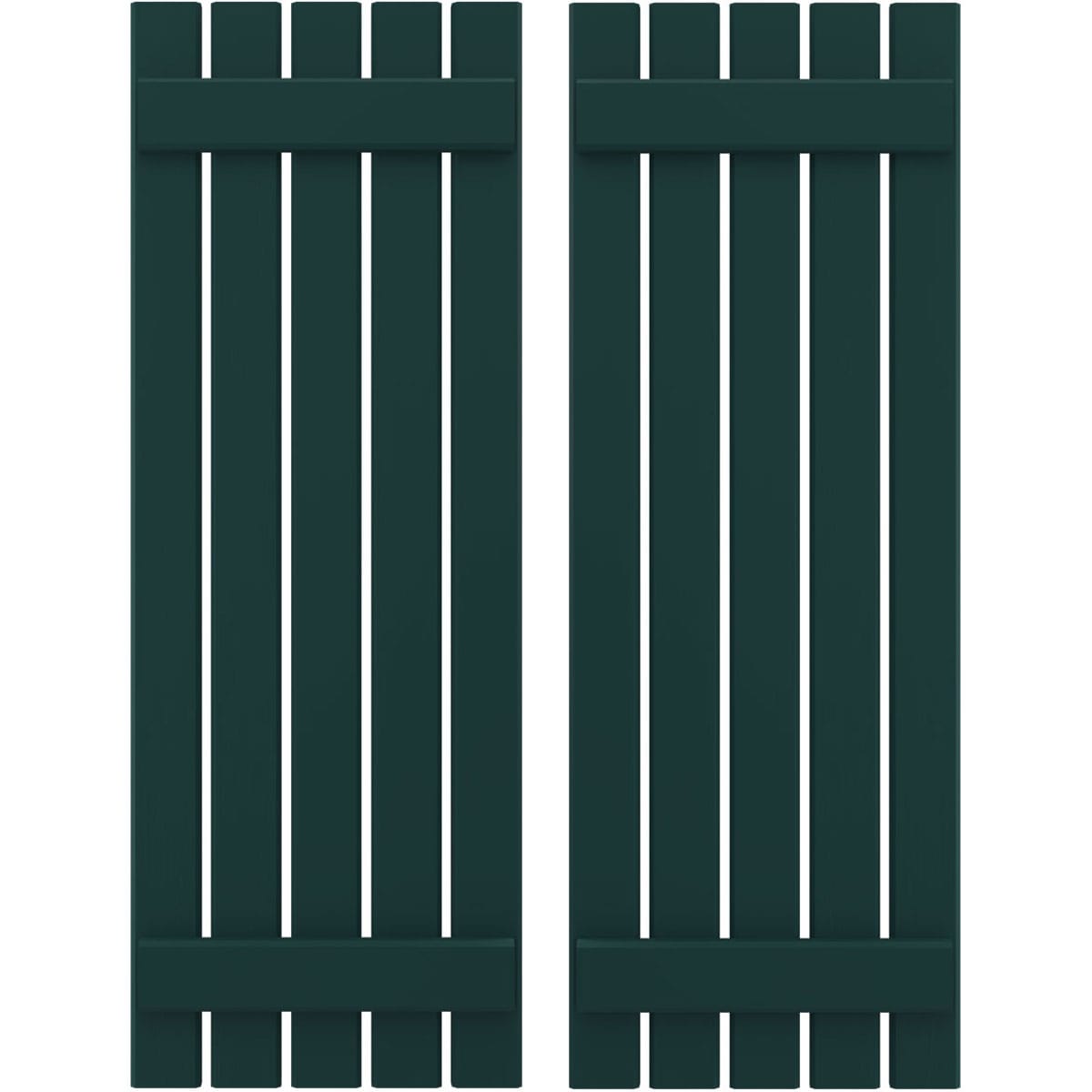 Ekena Millwork 19.5-in W x 71-in H Thermal Green Board and batten Wood Exterior Shutters ( 2 -Pack )