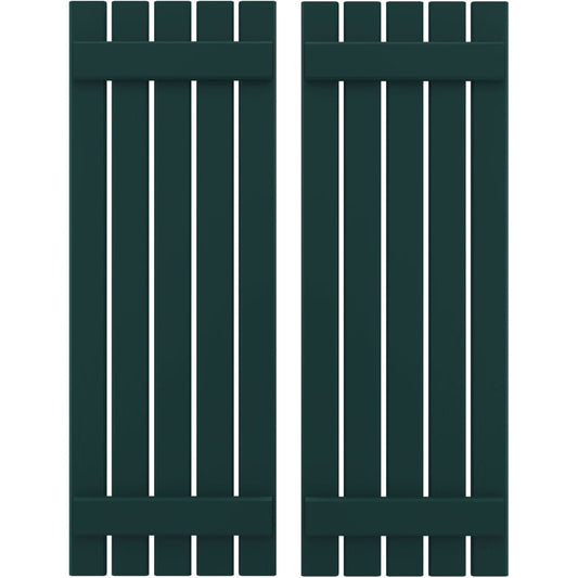 Ekena Millwork 19.5-in W x 48-in H Thermal Green Board and batten Spaced Wood Exterior Shutters ( 2 -Pack )