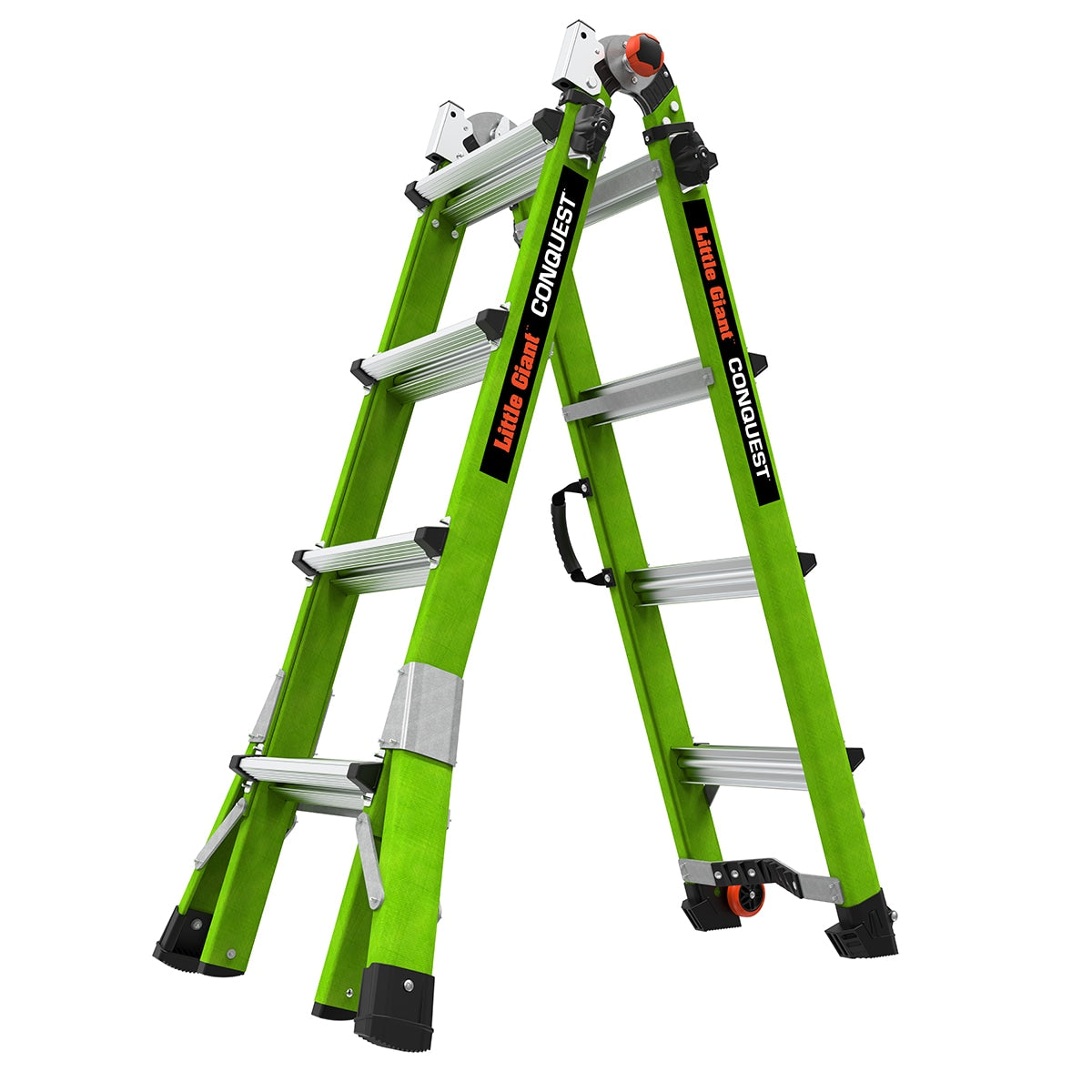 Little Giant Ladders Conquest 18.1-ft Reach Type 1a- 300-lb Load Capacity Telescoping Multi-Position Ladder 17117-001