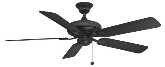Fanimation Edgewood52 52-in Outdoor Black with Black Blades Ceiling Fan Light Kit Compatible ( 5 -Blade ) 5326934
