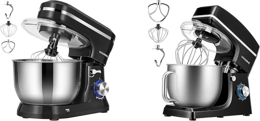 VIVOHOME 4.75 Quart Stand Mixer, 8 Speed Kitchen Electric Food Mixer with VIVOHOME 7.5 Quart Stand Mixer, 660W 6-Speed Tilt-Head Kitchen Electric Food Mixer