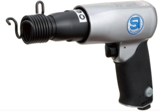 SI-4120A Air Hammer 10.2mm | Pistol Grip | Made in Japan | Powerful Chipping & Scaling Tool | Rust, Paint, Weld Removal with 4 Chisel bits