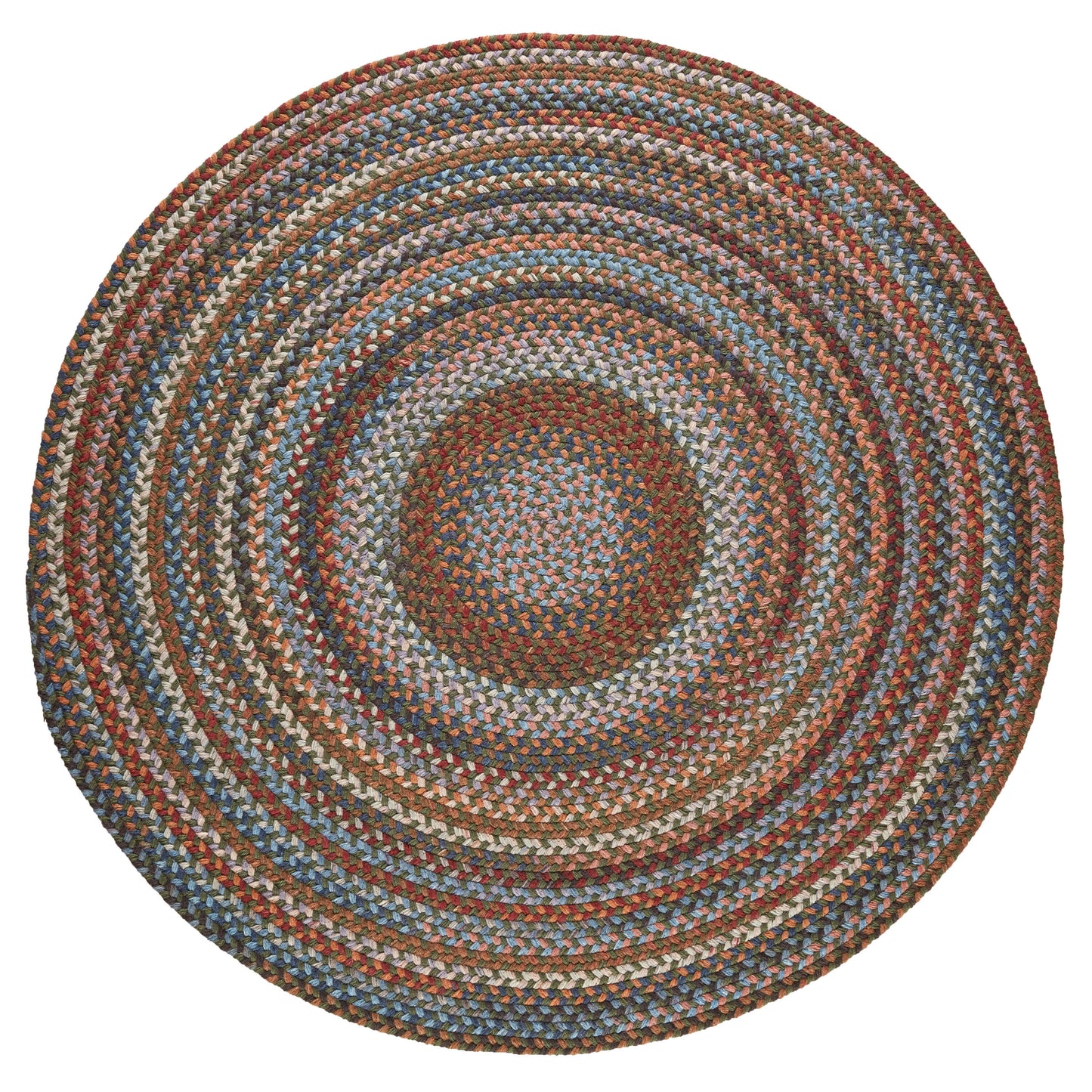 Rhody Rug 8 x 8 (ft) Braided Wool Greengrass Round Indoor Geometric Spot Clean Only Area rug