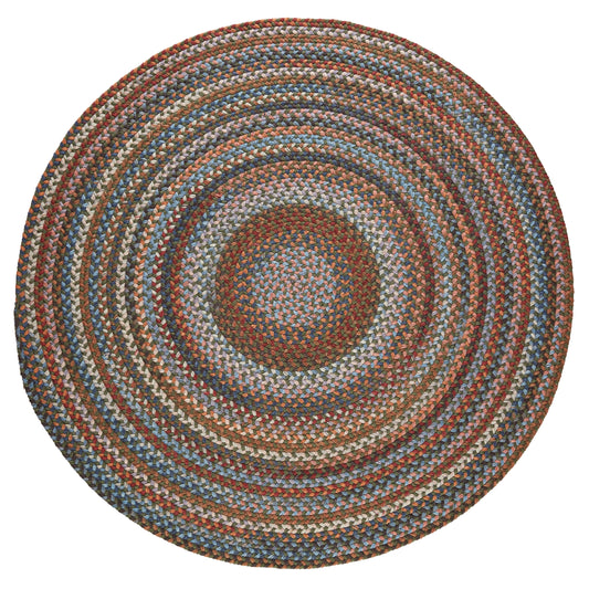 Rhody Rug 8 x 8 (ft) Braided Wool Greengrass Round Indoor Geometric Spot Clean Only Area rug