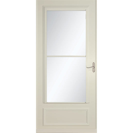 LARSON 40 Midview 36-in x 81-in Almond Wood core Reversible Hinge Storm Door with Retractable Screen ( Brushed nickel Handle Included )