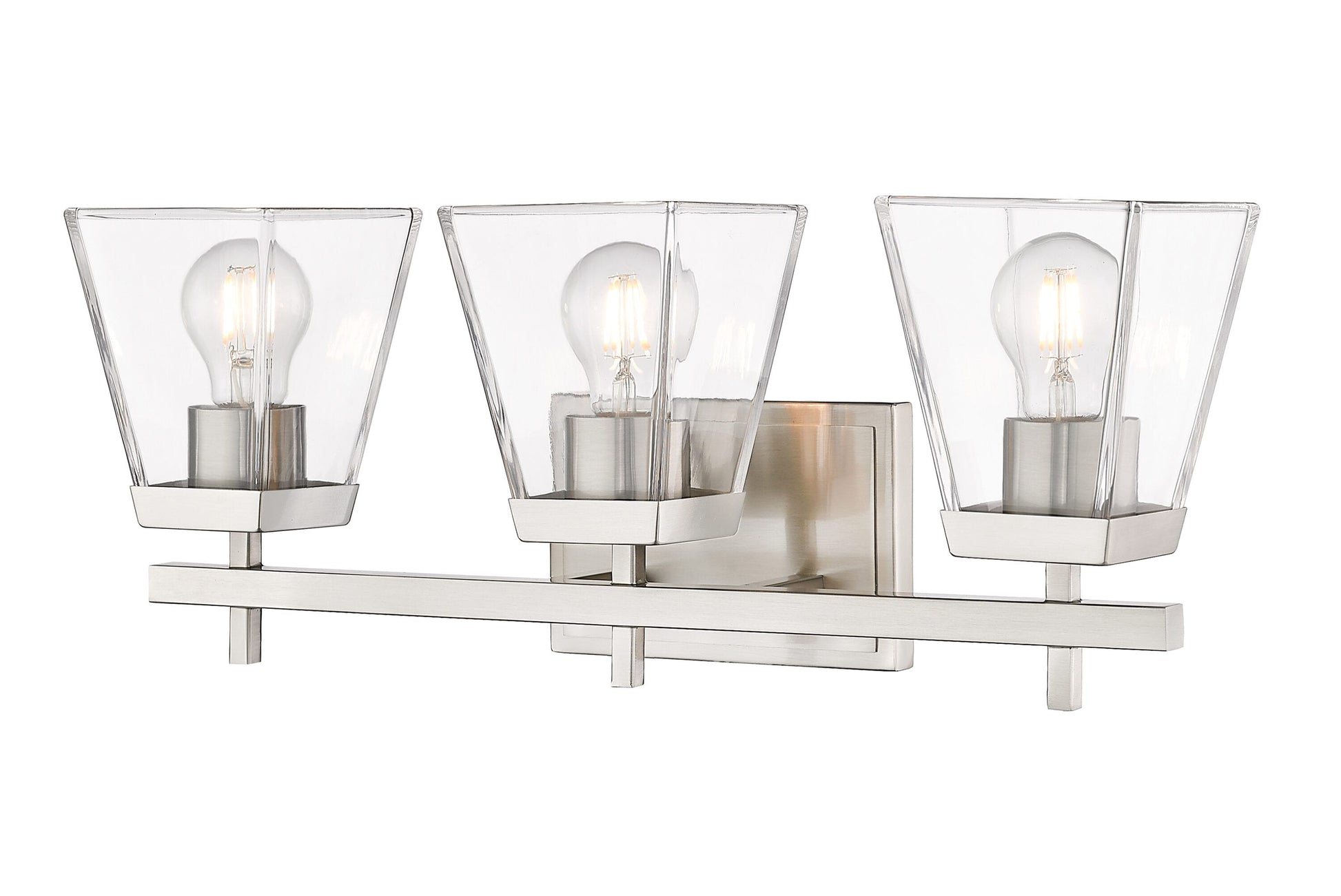 Z-Lite Lauren 22-in 3 Light Brushed Nickel Transitional Bathroom Vanity light