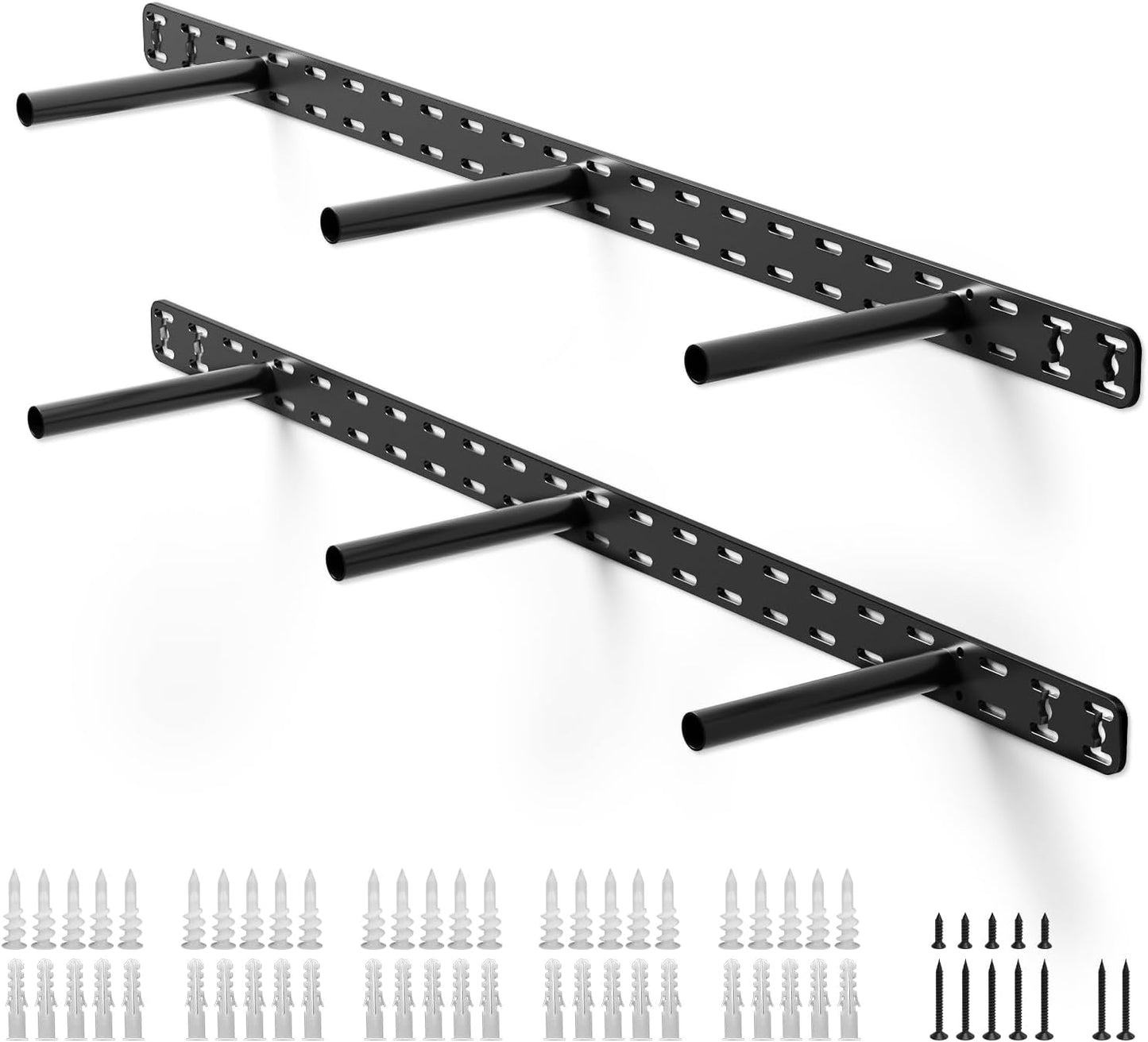2pcs Floating Shelf Bracket Heavy Duty Hidden Metal Brackets for Shelf,Invisible Shelves Hardware Without Jig (34" x 8" x 1.5" Without Tools)