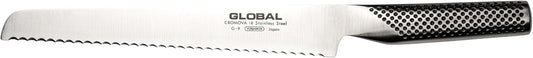 Global 8 1\/2 inch Serrated Bread Knife - Lightweight Japanese Stainless Steel, Razor-Sharp Edge, Made in Japan, G-9