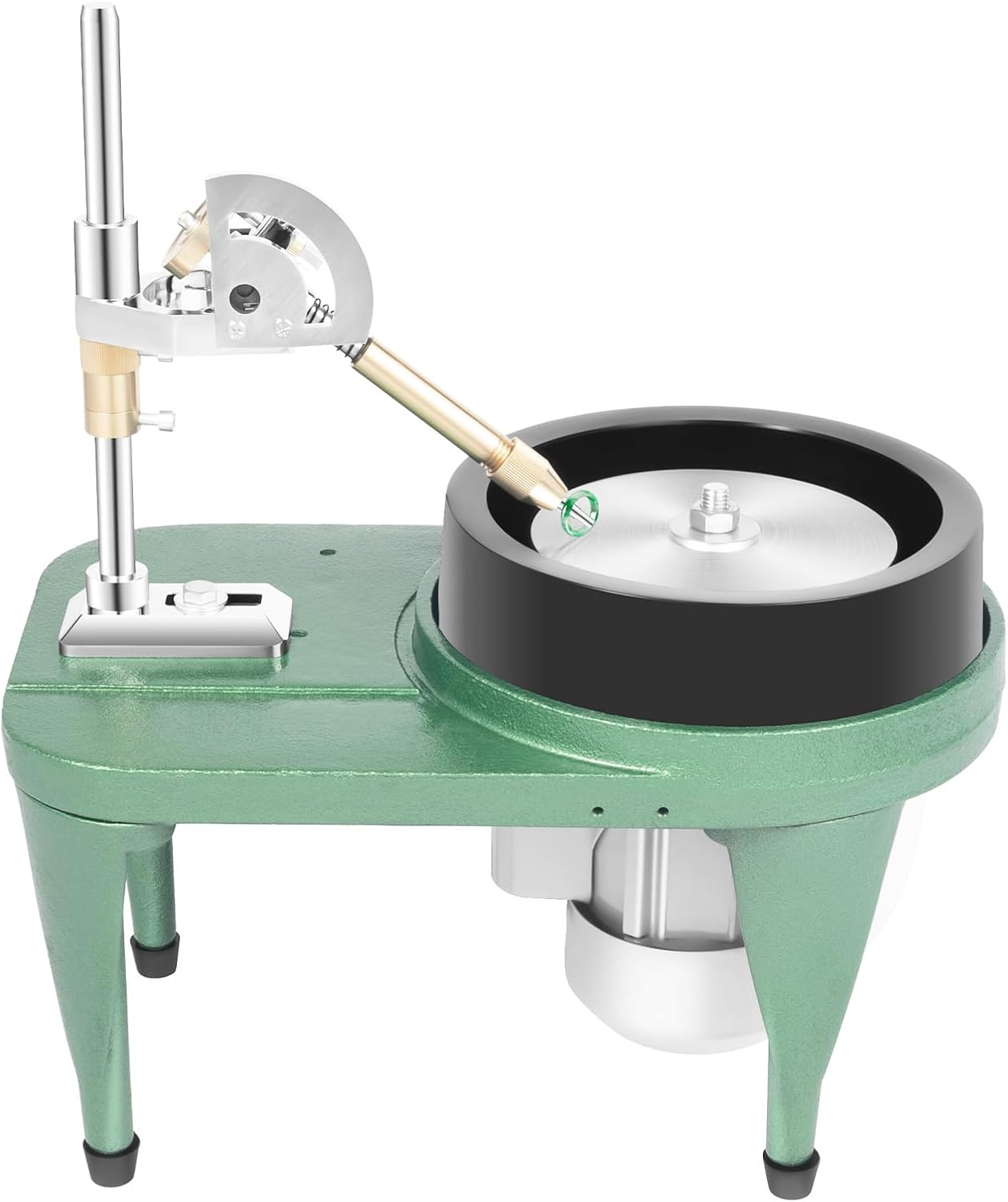 2800RPM Gem Faceting Machine, 180W Jewelry Polisher with Mechanical Manipulator & 6" Disc, Gemstone Flat Grinder Jewelry Lapidary for Gemstone Jade Crystal Lapidary Grinding Polishing