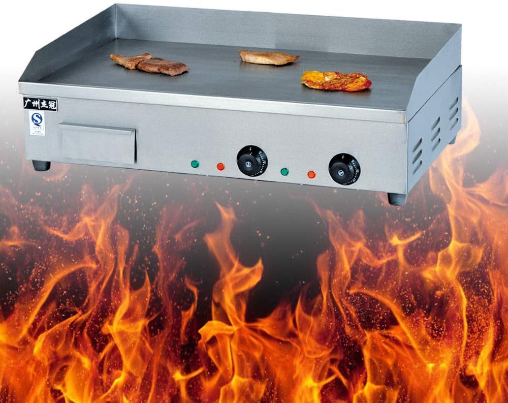 Electric Griddle Countertop,Stainless Steel 110V Commercial Countertop Griddle Flat Temperture Control Kitchen USA Stock