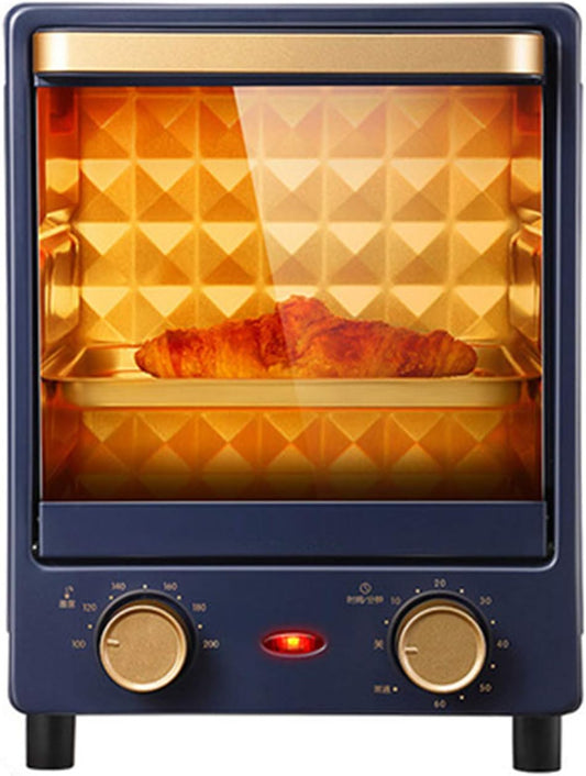 Electric Oven 12L Vertical Multi-Function Household Mini Oven Toaster Mirror Glass Insulation Explosion-Proof for Baking Cake Pizza