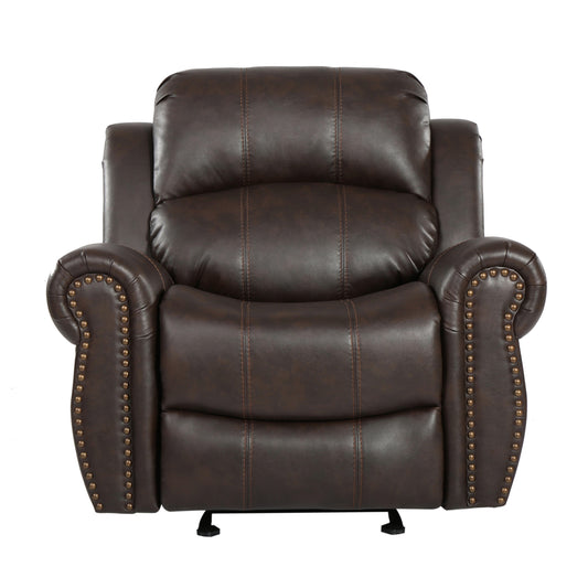 Best Selling Home Decor Dark Brown Faux leather Upholstered Recliner